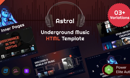Astral - Underground Music & DJ HTML Template