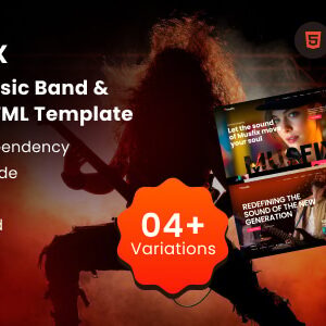 Musfix – Tailwind Music Band & Musician HTML Template